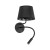 MAJA BLACK Kinkiet 2 E27+ G9 + USB 10203 TK Lighting Czarny Czarny