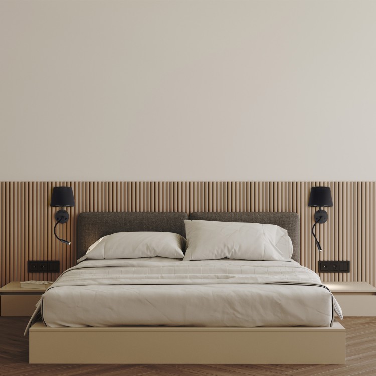 MAJA BLACK Kinkiet 2 E27+ G9 + USB 10203 TK Lighting Czarny Czarny