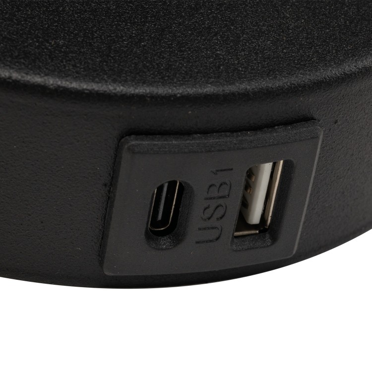 MAJA BLACK Kinkiet 2 E27+ G9 + USB 10203 TK Lighting Czarny Czarny