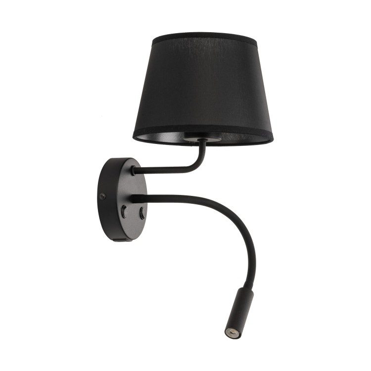 MAJA BLACK Kinkiet 2 E27+ G9 + USB 10203 TK Lighting Czarny Czarny