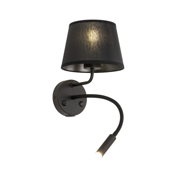 MAJA BLACK Kinkiet 2 E27+ G9 + USB 10203 TK Lighting Czarny Czarny