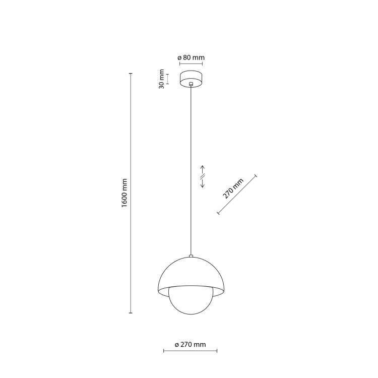 BONO OCHRA Lampa wisząca 1 M 10275 TK Lighting Ochra Biały