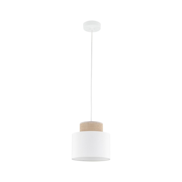 DUO WHITE JUTA Lampa wisząca 1 10078 TK Lighting Biały Juta, Biały