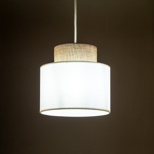 DUO WHITE JUTA Lampa wisząca 1 10078 TK Lighting Biały Juta, Biały