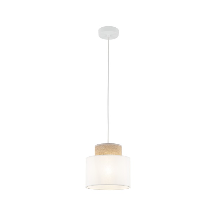 DUO WHITE JUTA Lampa wisząca 1 10078 TK Lighting Biały Juta, Biały