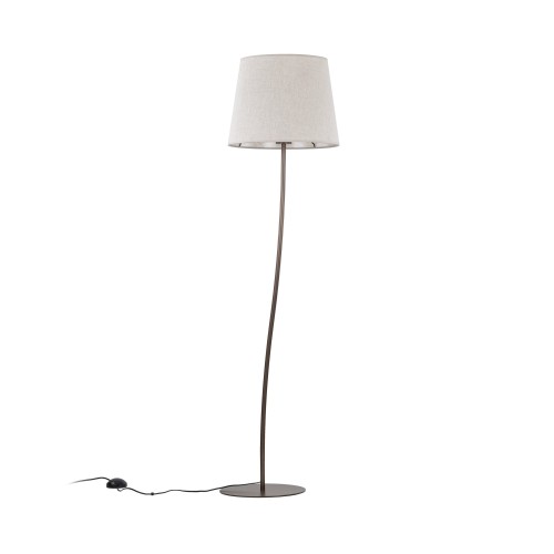 NICOLA BROWN Lampa podłogowa 1 S 16028 TK Lighting Brązowy Len