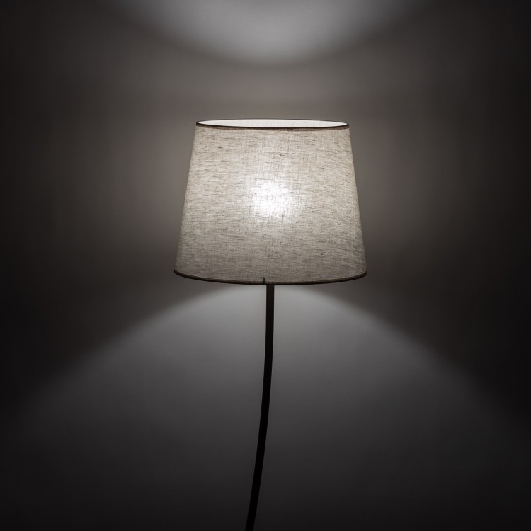 NICOLA BROWN Lampa podłogowa 1 S 16028 TK Lighting Brązowy Len