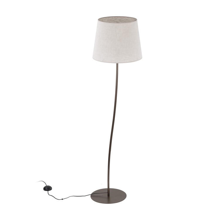 NICOLA BROWN Lampa podłogowa 1 S 16028 TK Lighting Brązowy Len
