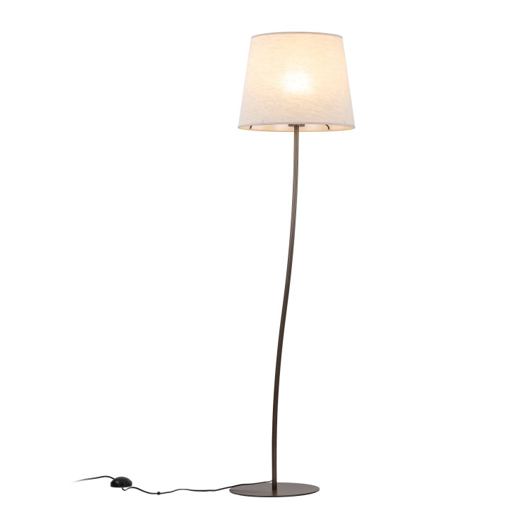 NICOLA BROWN Lampa podłogowa 1 S 16028 TK Lighting Brązowy Len