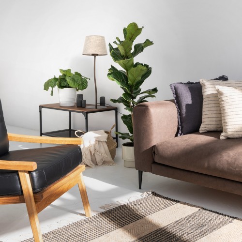 NICOLA BROWN Lampka nocna 1 S 16027 TK Lighting Brązowy Len