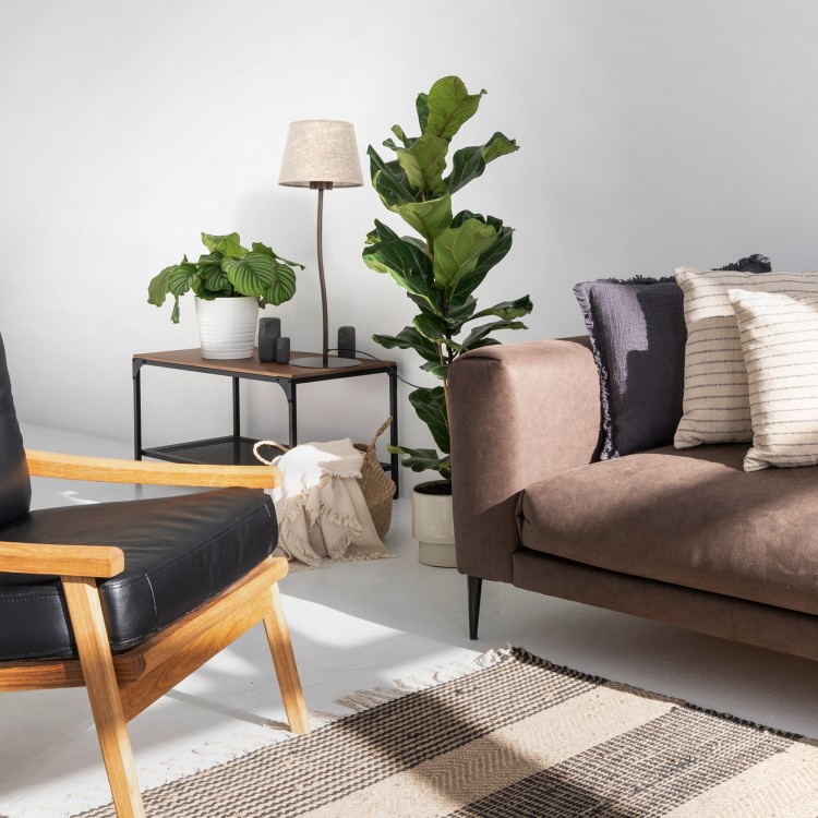 NICOLA BROWN Lampka nocna 1 S 16027 TK Lighting Brązowy Len
