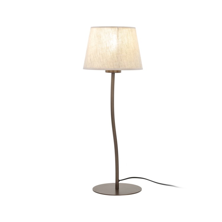 NICOLA BROWN Lampka nocna 1 S 16027 TK Lighting Brązowy Len