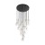 NILOS BLACK GOLD Lampa wisząca 26 10099 TK Lighting Złoty, Czarny Transparentny