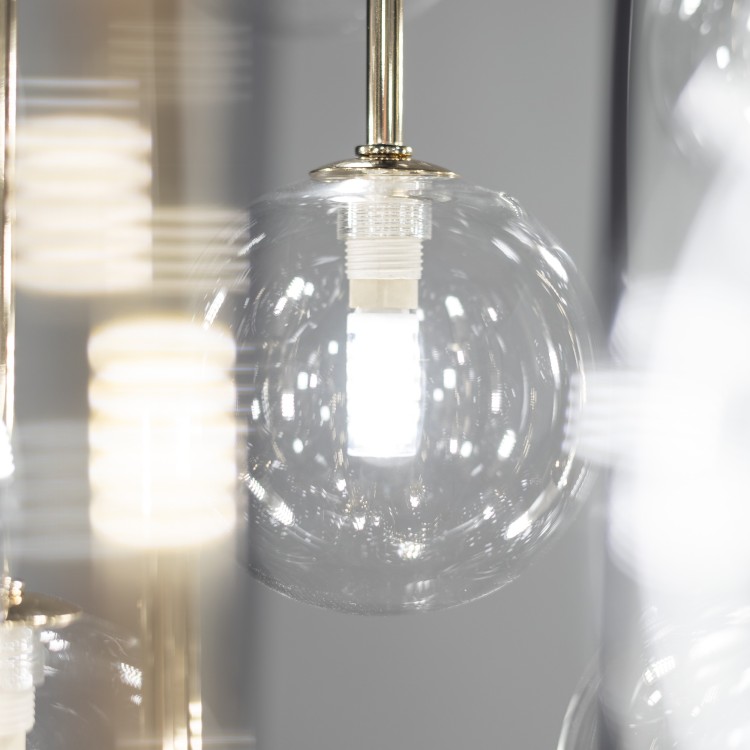 AURORA TRANSPARENT Lampa wisząca 16 10182 TK Lighting Złoty, Czarny Transparentny