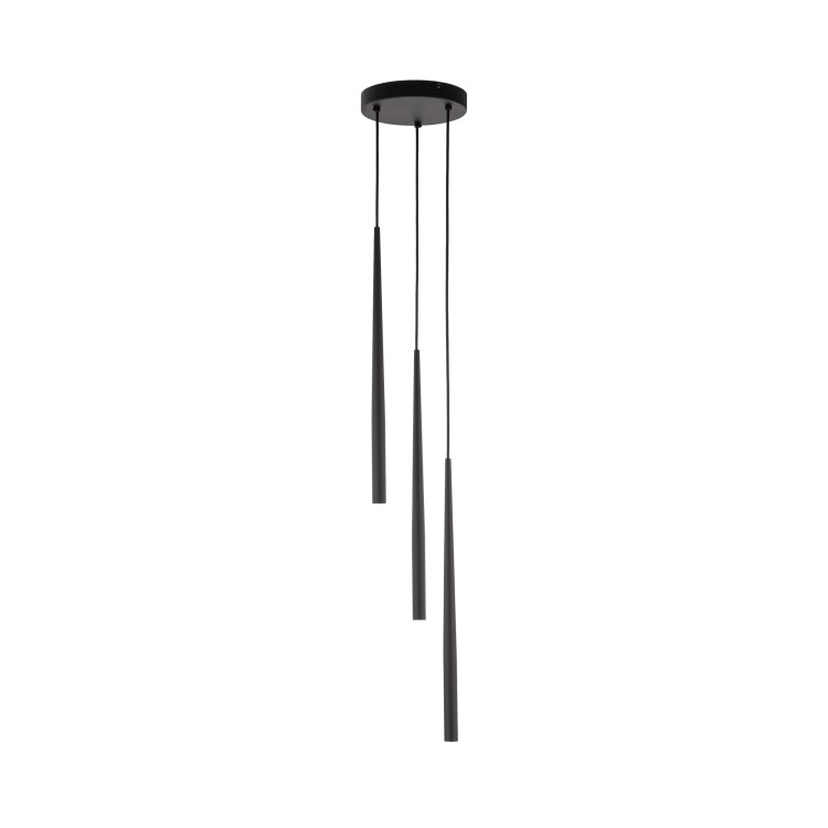 PIANO BLACK Lampa wisząca 3 10113 TK Lighting Czarny Czarny