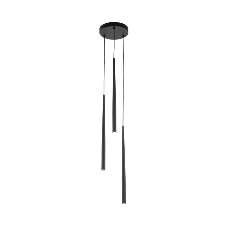 PIANO BLACK Lampa wisząca 3 10113 TK Lighting Czarny Czarny