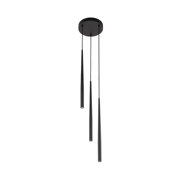 PIANO BLACK Lampa wisząca 3 10113 TK Lighting Czarny Czarny