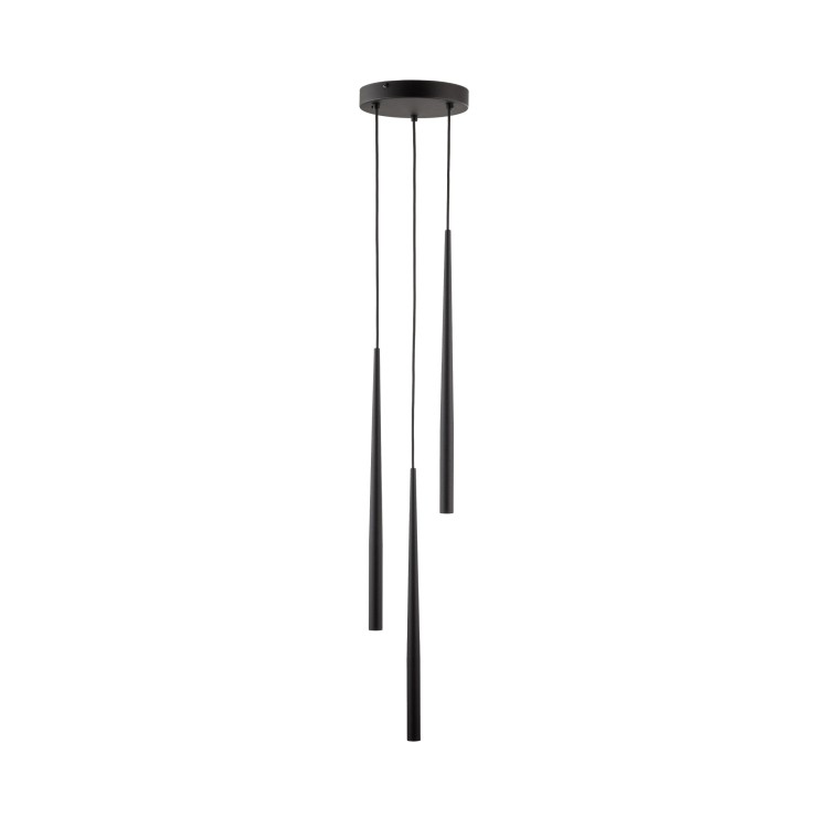 PIANO BLACK Lampa wisząca 3 10113 TK Lighting Czarny Czarny