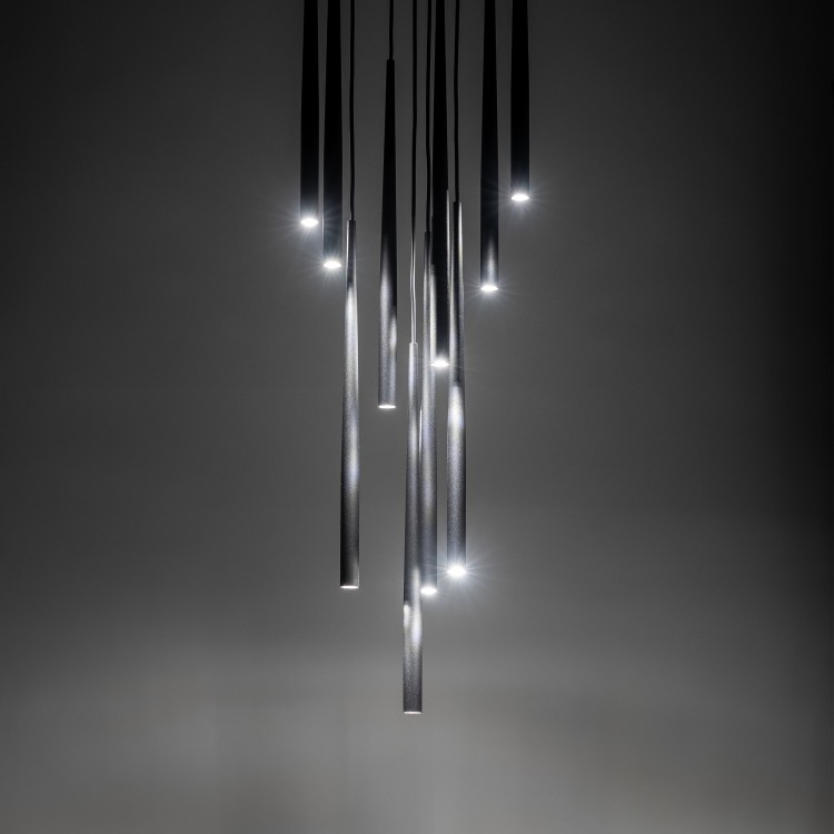 PIANO BLACK Lampa wisząca 10 10114 TK Lighting Czarny Czarny