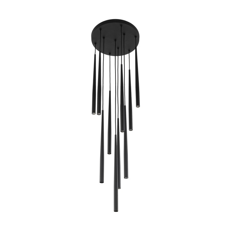 PIANO BLACK Lampa wisząca 10 10114 TK Lighting Czarny Czarny