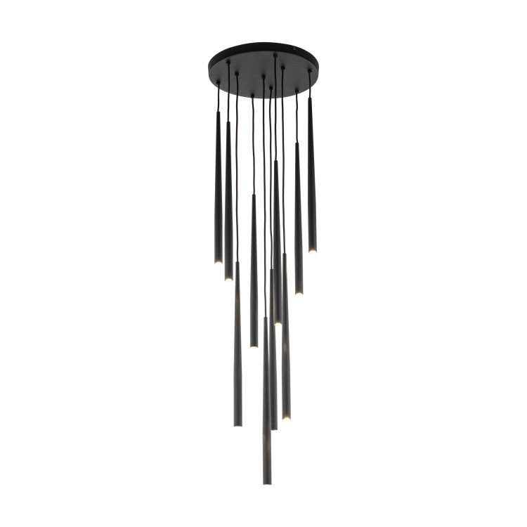 PIANO BLACK Lampa wisząca 10 10114 TK Lighting Czarny Czarny