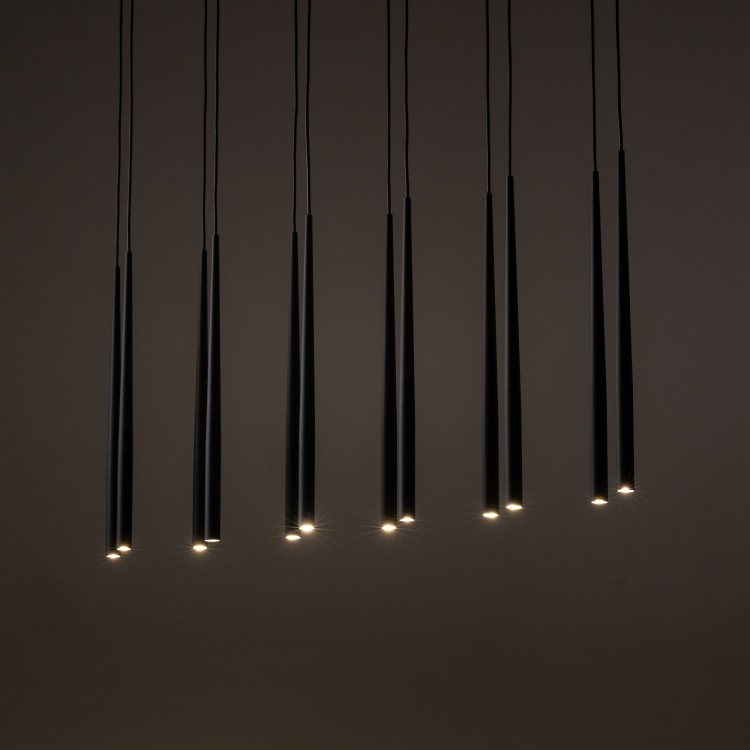 PIANO BLACK Lampa wisząca 12 10115 TK Lighting Czarny Czarny