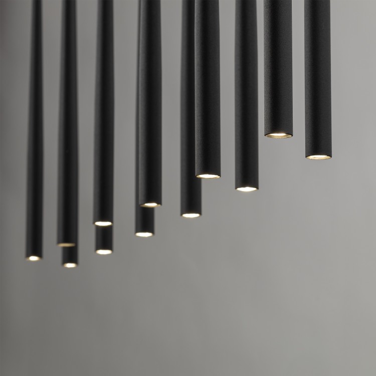 PIANO BLACK Lampa wisząca 12 10115 TK Lighting Czarny Czarny