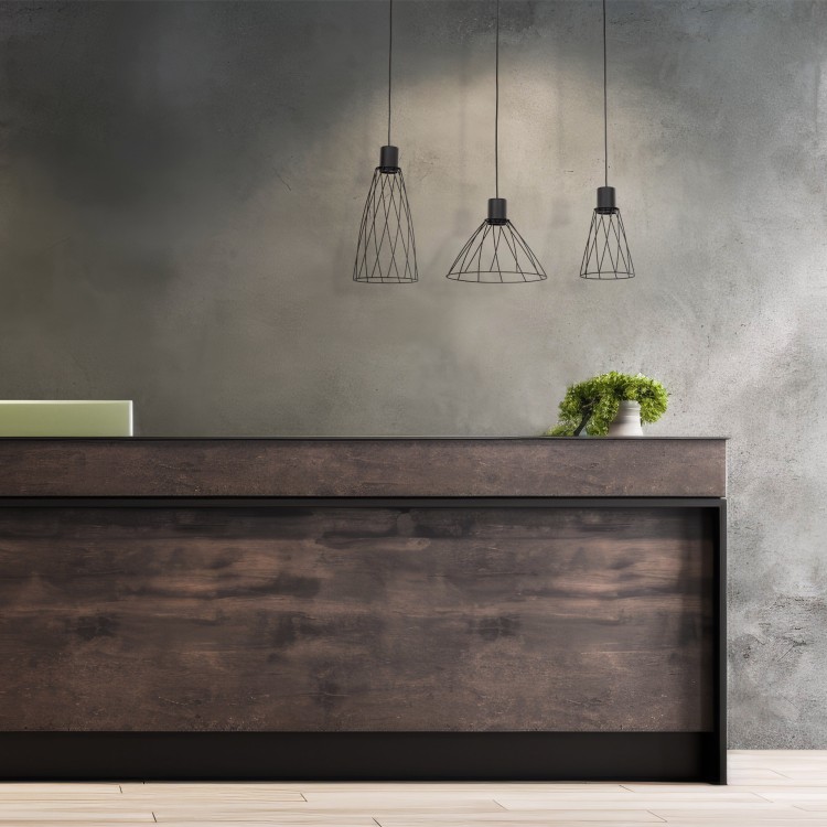 MODESTO BLACK Lampa wisząca 3 10149 TK Lighting Czarny Czarny
