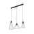 MODESTO BLACK Lampa wisząca 3 10149 TK Lighting Czarny Czarny