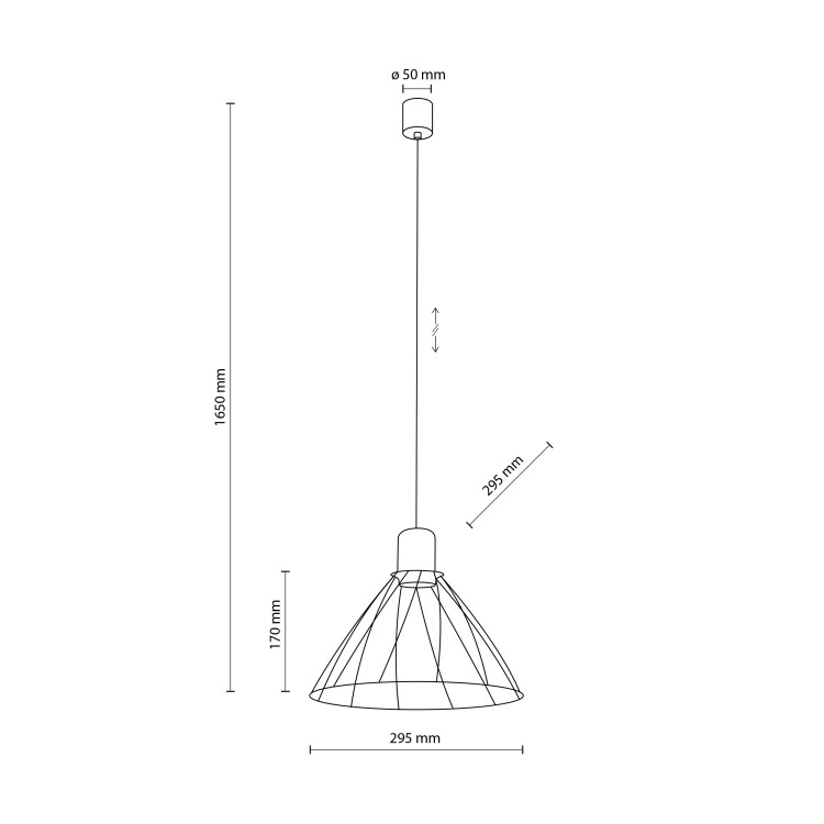 MODESTO WOOD SOSNA Lampa wisząca 1 10156 TK Lighting Czarny Czarny