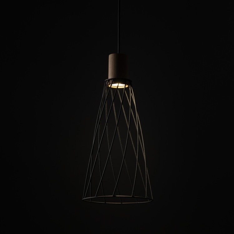 MODESTO WOOD SOSNA Lampa wisząca 1 10157 TK Lighting Czarny Czarny
