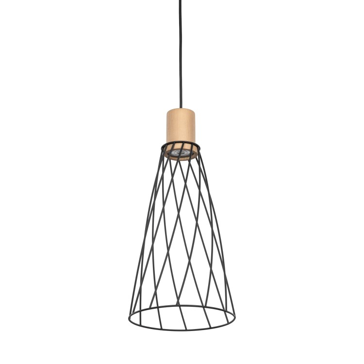 MODESTO WOOD SOSNA Lampa wisząca 1 10157 TK Lighting Czarny Czarny