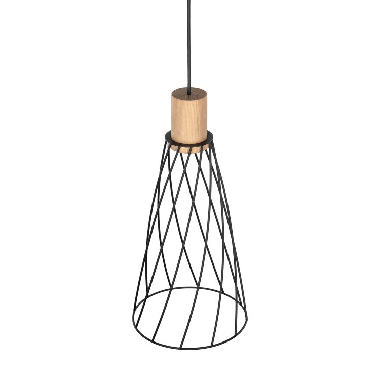 MODESTO WOOD SOSNA Lampa wisząca 1 10157 TK Lighting Czarny Czarny