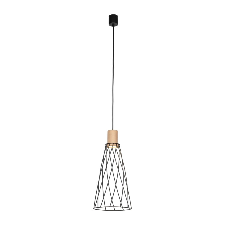 MODESTO WOOD SOSNA Lampa wisząca 1 10157 TK Lighting Czarny Czarny