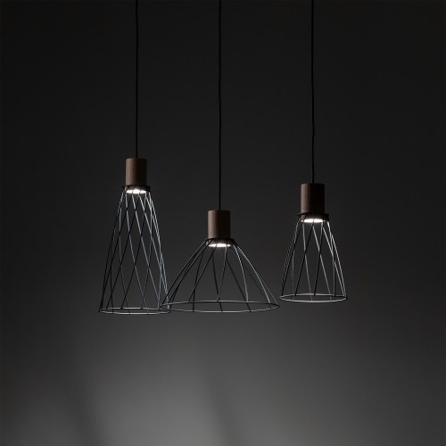 MODESTO WOOD SOSNA Lampa wisząca 3 10158 TK Lighting Czarny Czarny