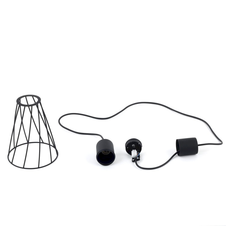 MODESTO BLACK Lampa wisząca 1 10159 TK Lighting Czarny Czarny