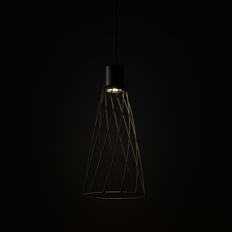 MODESTO BLACK Lampa wisząca 1 10161 TK Lighting Czarny Czarny