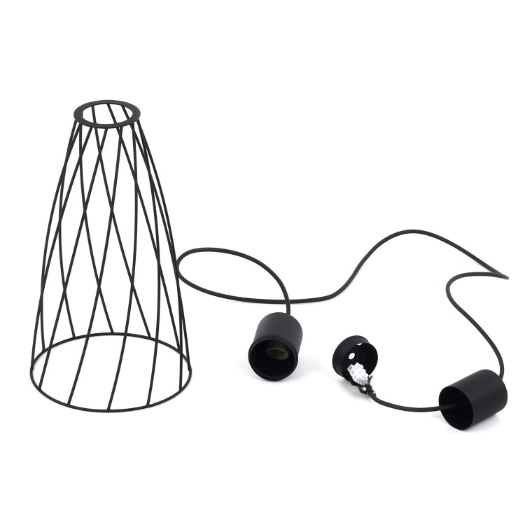 MODESTO BLACK Lampa wisząca 1 10161 TK Lighting Czarny Czarny