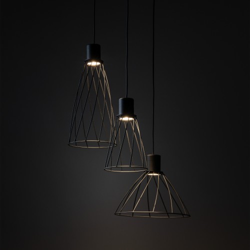 MODESTO BLACK Lampa wisząca 3 Koło 10187 TK Lighting Czarny Czarny