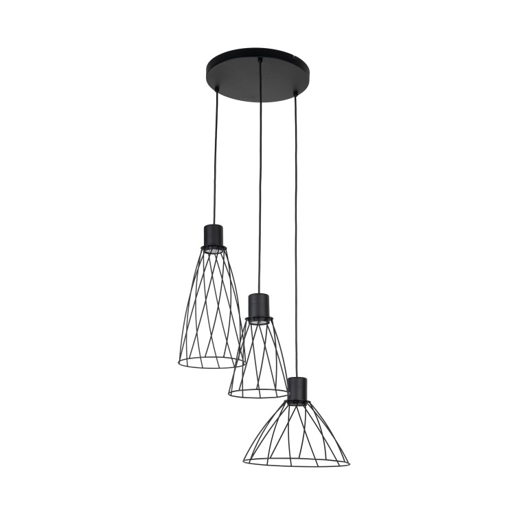 MODESTO BLACK Lampa wisząca 3 Koło 10187 TK Lighting Czarny Czarny