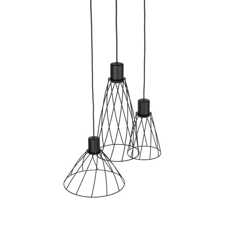 MODESTO BLACK Lampa wisząca 3 Koło 10187 TK Lighting Czarny Czarny