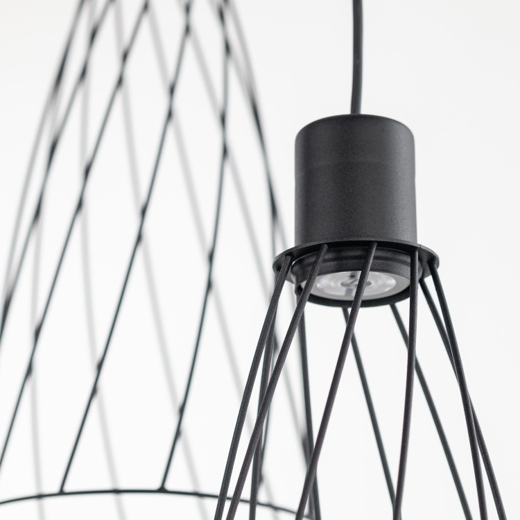 MODESTO BLACK Lampa wisząca 3 Koło 10187 TK Lighting Czarny Czarny
