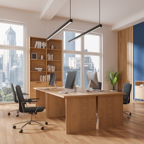 LUXE BLACK Lampa wisząca LED 18080 TK Lighting Czarny Biały