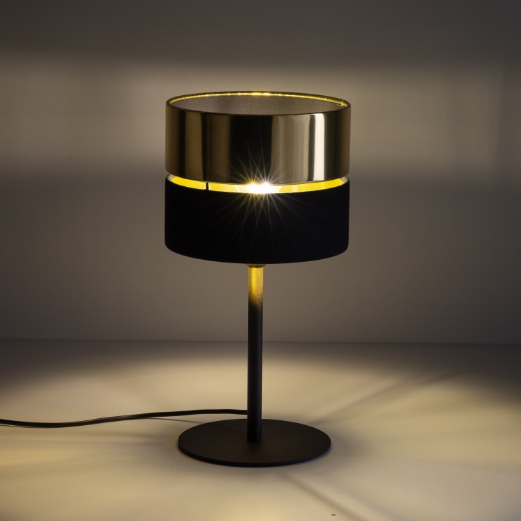 HILTON Lampka nocna 1 16051 TK Lighting Czarny Złoty, Czarny
