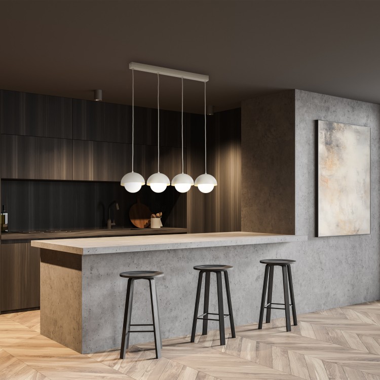 BONO BEIGE Lampa wisząca 4 Listwa 10213 TK Lighting  Biały