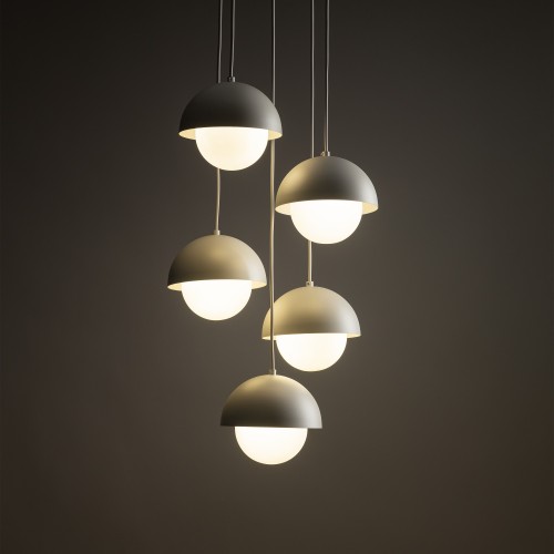 BONO BEIGE Lampa wisząca 5 10214 TK Lighting  Biały