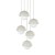 BONO BEIGE Lampa wisząca 5 10214 TK Lighting  Biały