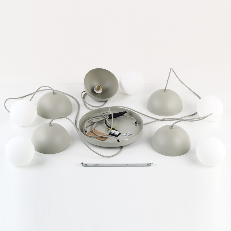 BONO BEIGE Lampa wisząca 5 10214 TK Lighting  Biały
