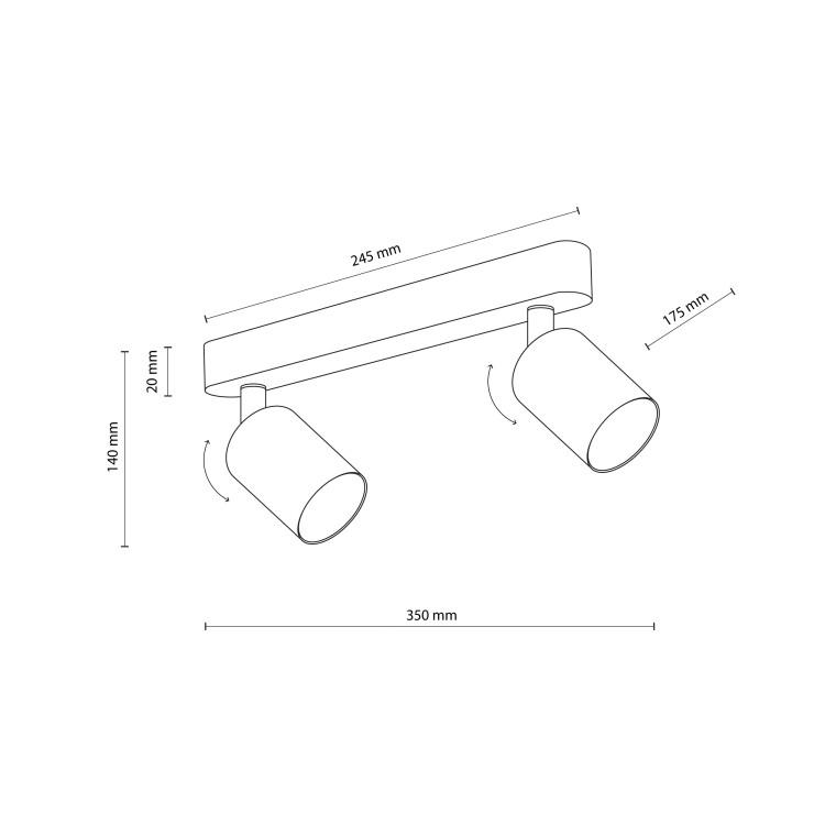 LIVIA MINT Lampa sufitowa 2 10235 TK Lighting  Miętowy