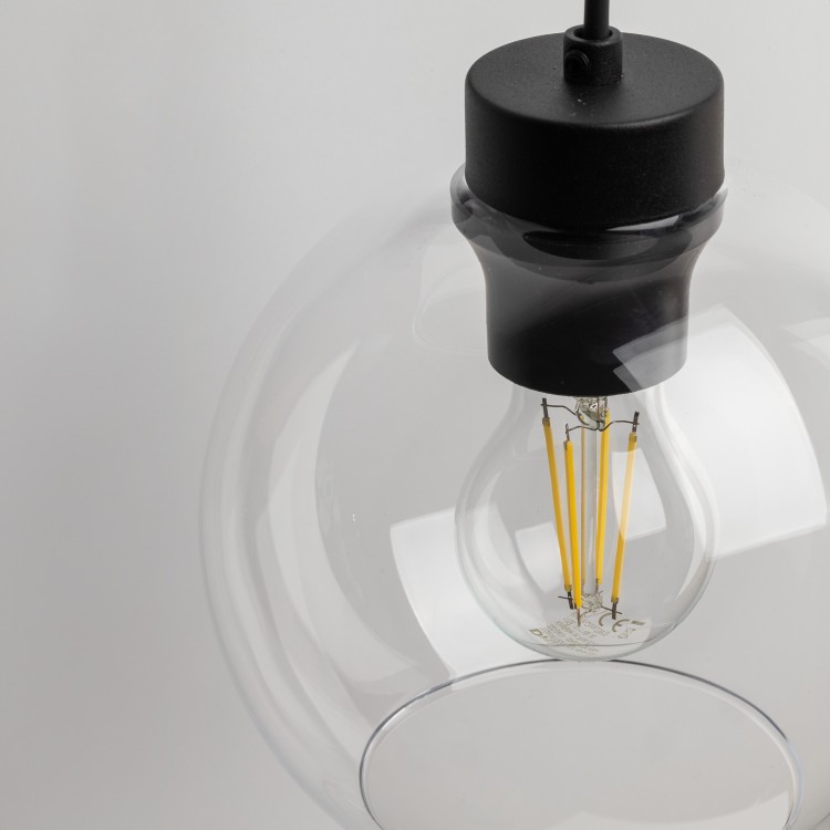 CUBUS TRANSPARENT Kinkiet 1 10245 TK Lighting Czarny Transparentny